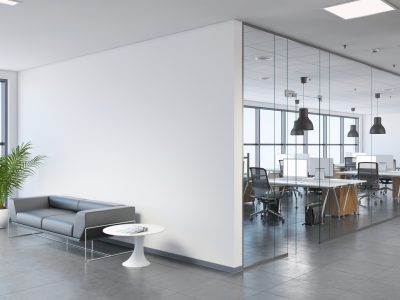 Modern business office space with lobby painting
