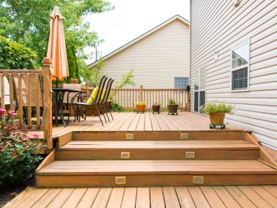 Patio and garden wood staining